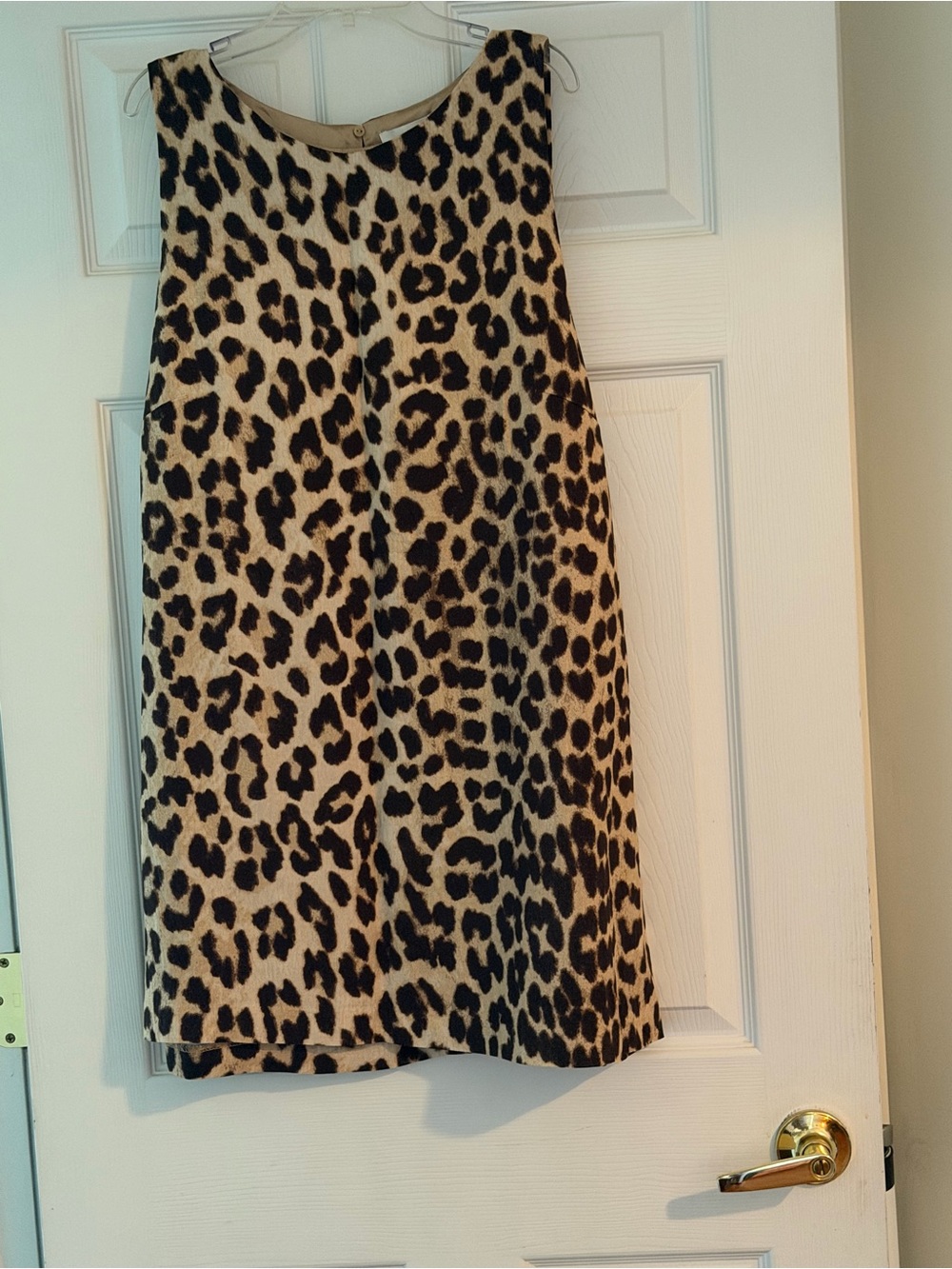 Leopard Print Sheath Dress - Tan and Black